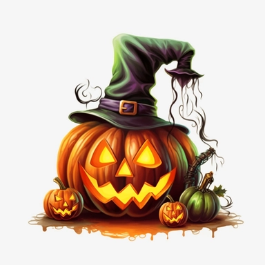 animated halloween clip art in HD on a white background