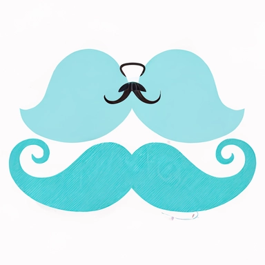 cute mustache clipart white background