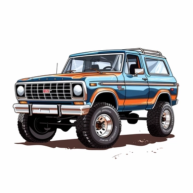 ford bronco sticker, clipart