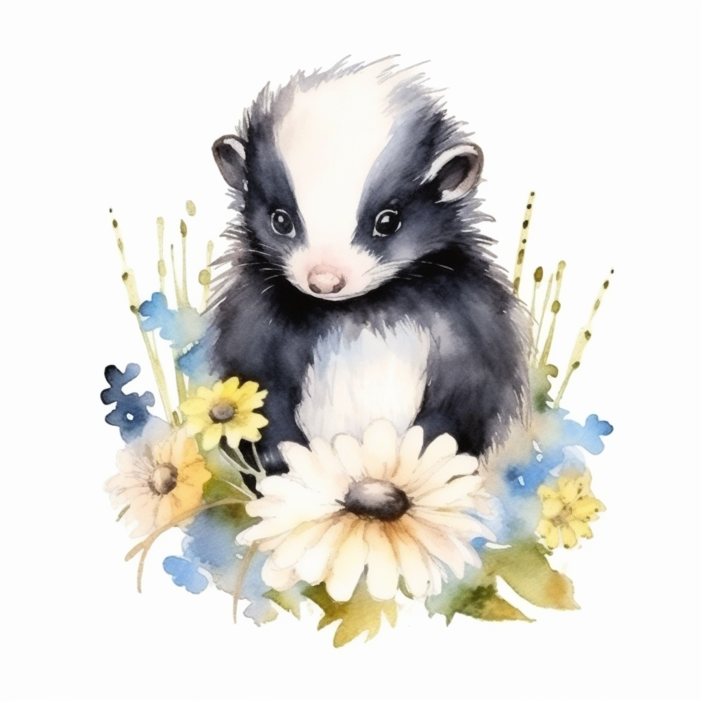 baby skunk cliparts