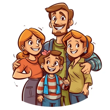 family, father, clipart,