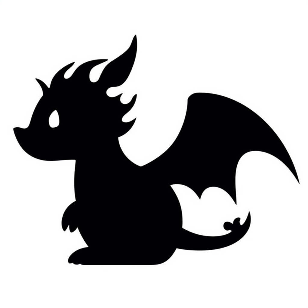 dragon silhouette cliparts