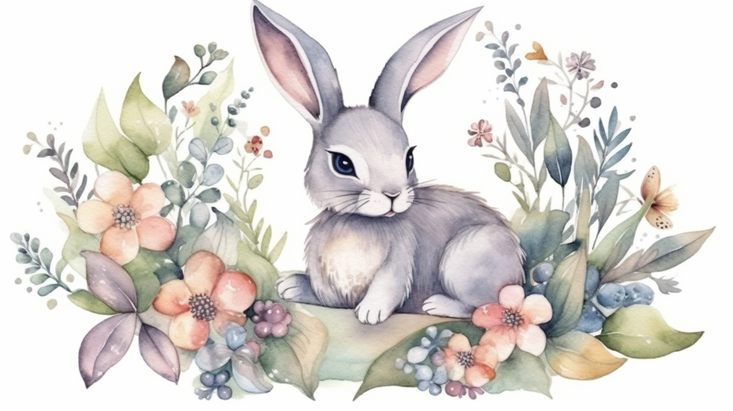 forest bunny cliparts