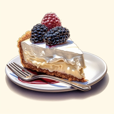 incredible detailed acrylic art piece of cheesecake on white plate with one BlackBerry clipart, hyperrealism, clear picture in high resolution, highlights , white background, appetizing, clear and contrast image, reflections, very detailed drawing, menu illustration, realism, high quality, lighting like in a photo studio, advertising, hd