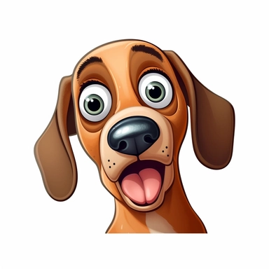 a wtf dog emoji clipart
