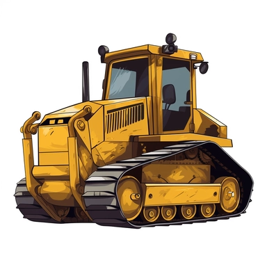 bulldozer clipart, single design, 8k