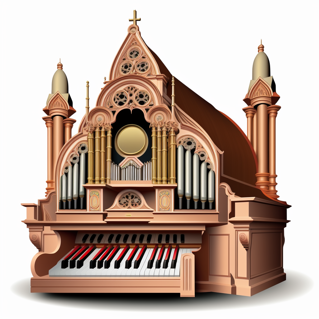 church organ music, clipart, white background - Clip Art Library