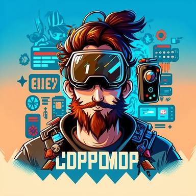 Game Developer, programmer, coding bootcamp, workshop, vr headset, gauges, virtual reality, poster, vector, 2d illustration, clipart, few colors