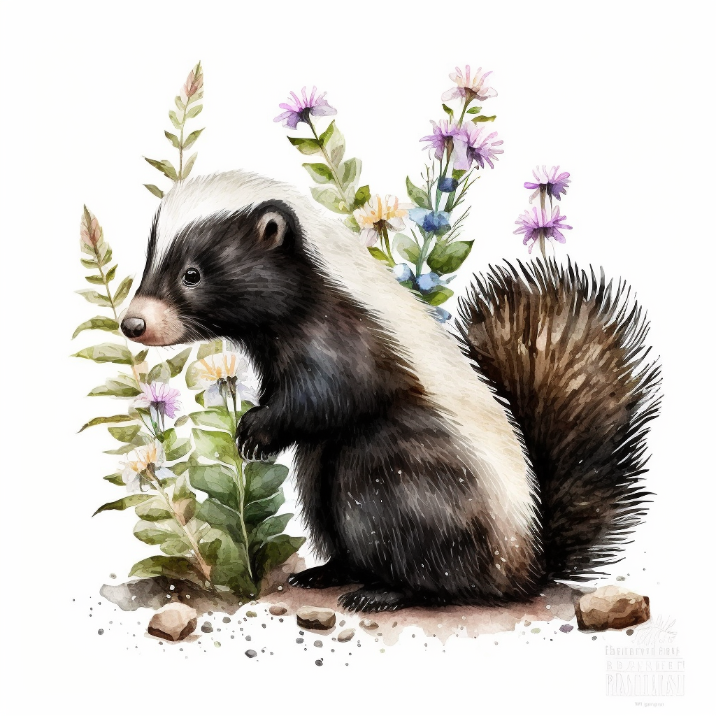baby skunk cliparts