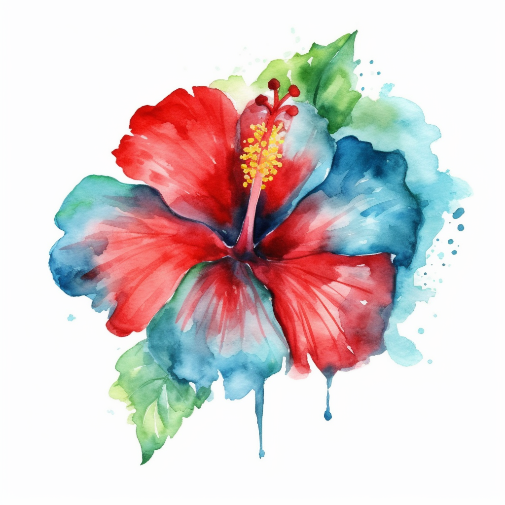 blue hibiscus cliparts