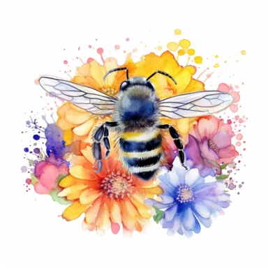 watercolor, honey bee designs cliparts, artistic, creative, intricate, detailed, beautiful, colorful, vibrant, lively, dynamic, charming, adorable, cute, realistic, fantasy, magical, natural, floral, outdoor, sunny, grassy, blooming flowers, buzzing bees, serene, peaceful, joyful, energetic, playful, whimsical, soft, gentle, cheerful, imaginative, digital, high-resolution, 3D, computer-generated, photorealistic, honey bee designs cliparts, wooden, night, materials, honey bee designs cliparts, ir