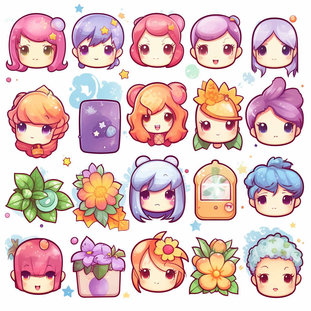 cute kawaii cliparts