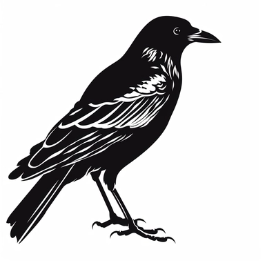 crow clipart, white background,