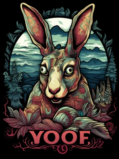 wonderful wyco lincoln county wy clipart by jay mfl, in the style of surreal animal hybrids, holotone printing, eye-catching tags, pictorial fabrics, bunnycore, caffenol developing, unpredictable