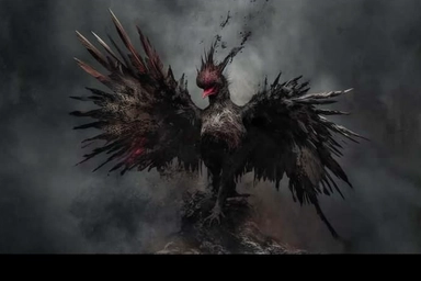A Surrealist art style of how a large bird representing freedom feels to the dream defferred like Clipping the wings of a smaller flightless birds with damage. add mulicultural influences
