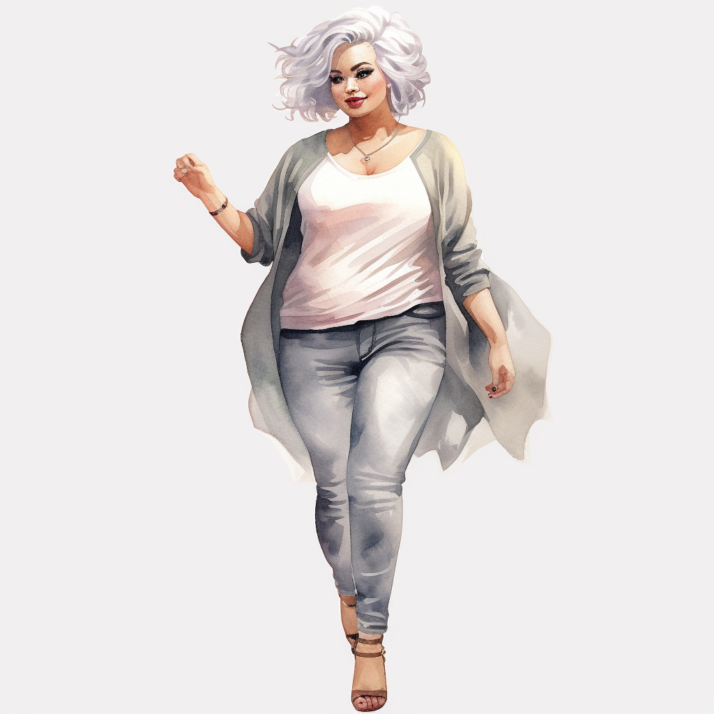 fat lady clipart