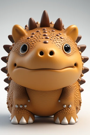 no text, 3d whole body clipart of a ankylosaurus dino, cartoon network style, friendly face, head unproportionally bigger than body, detailed body shape, front shot, insanely big shiny eyes, caricatured face, insanely glossy, plastic like fur and skin, light background, unrealistic, 8k photography, cinematic, super cute face, Photography, Ultra-Wide Angle, Depth of Field, hyper-detailed, beautifully color-coded, insane details, intricate details, Unreal Engine, Cinematic, Editorial Photography, 