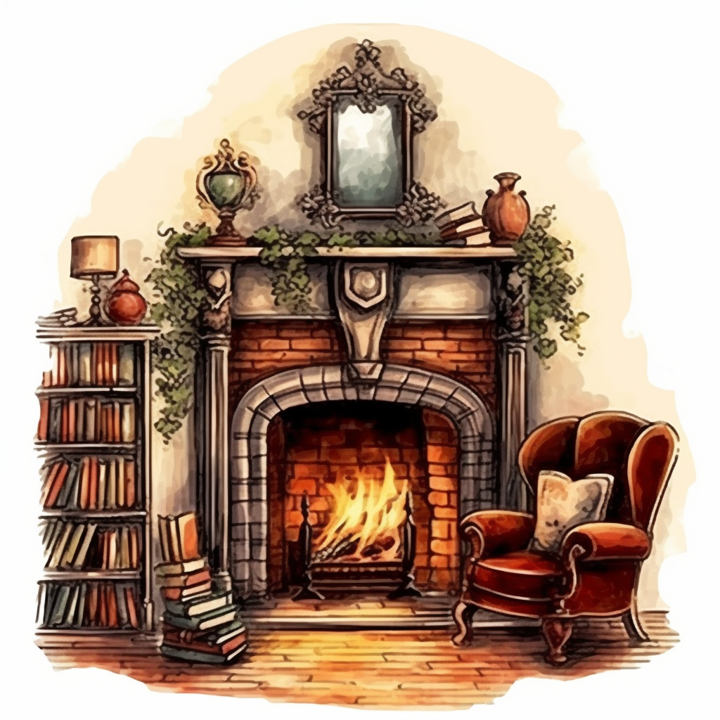 fireplace clipart