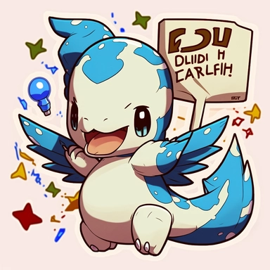 lugia, chibi style, birthday and friends, clipart style