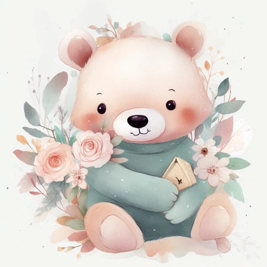 Clipart Delightful cartoon cute [bear]
