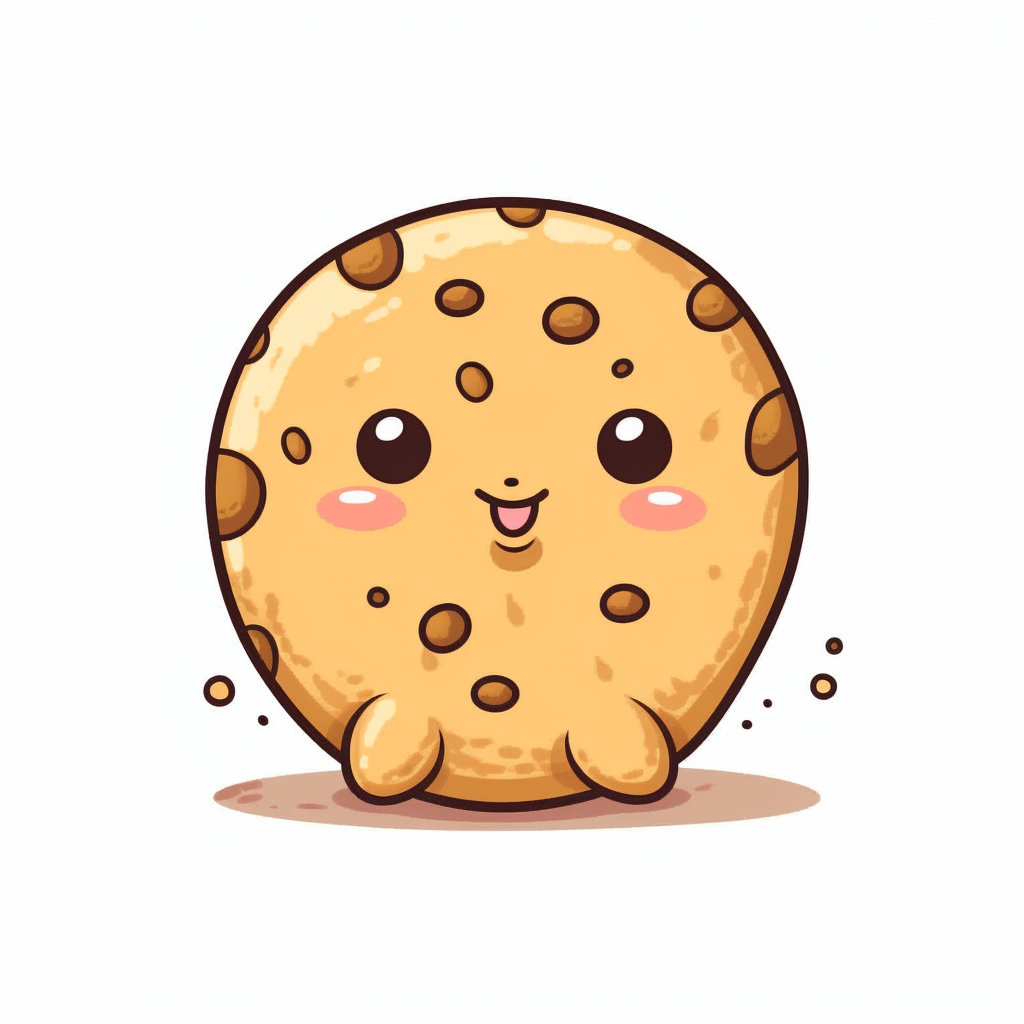 kawaii cookie clipart, white background - Clip Art Library