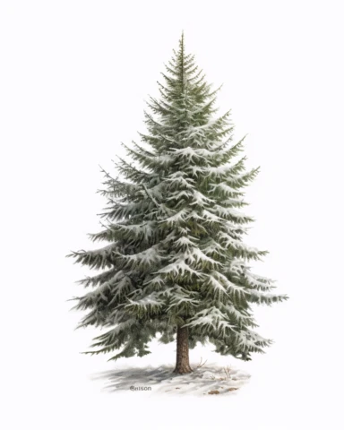 create a high quality clipart of a christmas tree on the white background. The image needs to be high resolution