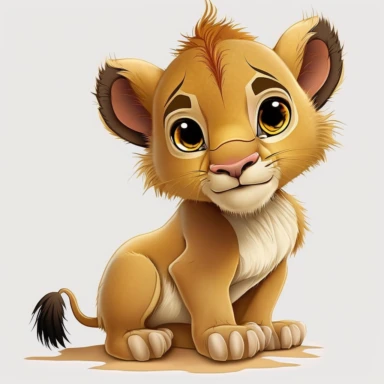 baby simba from lion king clipart--quality, no spots