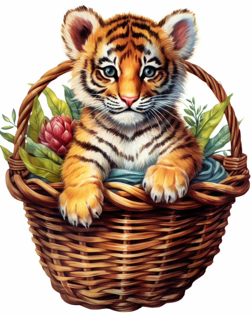 baby tiger cliparts