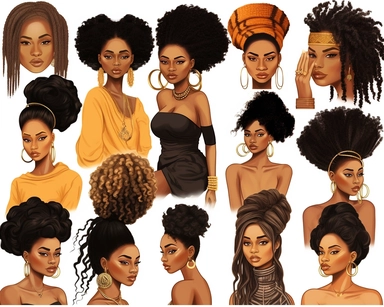 1 girl per grid, Black Girl Magic, Beautiful braided hair styles, Fashion Nova Themed Clipart, Black Girls Magic Clipart, Black Women Clipart, Black Girls PNG, Black Girl Sticker/Planner/Journal/Print Lady boss clipart, Boss Fashion clipart, Fashion Girl Clipart, Boss Girl clipart, Fashion Illustration, Afro lady clipart