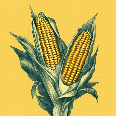 vintage corn, clipart, non-overlapping,