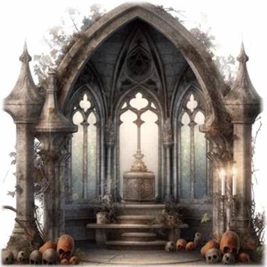 gothic prayer place clipart