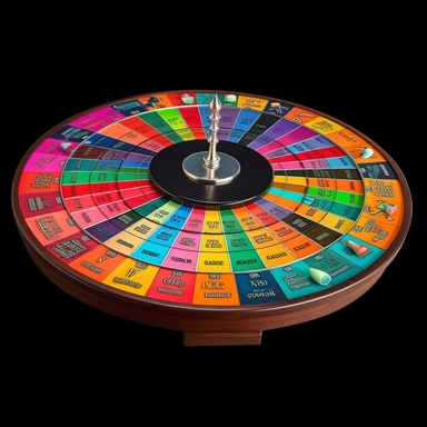 Vintage 1981 Original Trivial Pursuit Master Board Game Genus Edition, bold colors, retro neon style, photorealistic, high-resolution photography, transparent background PNG clipart – ar 16:9