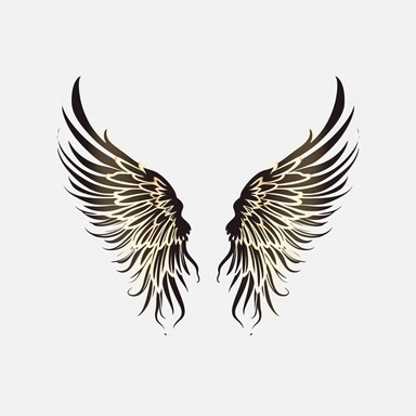 Angel Wings Svg , Angel Wings Clip Art, Wings Cut File For Silhouette, white background