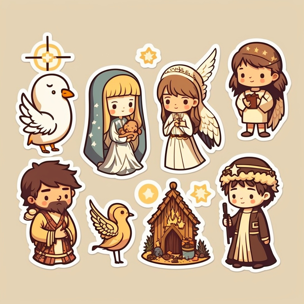 nativity animals cliparts