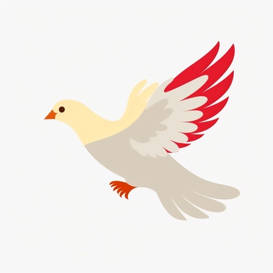 adorable simple pentecost dove clipart, white background