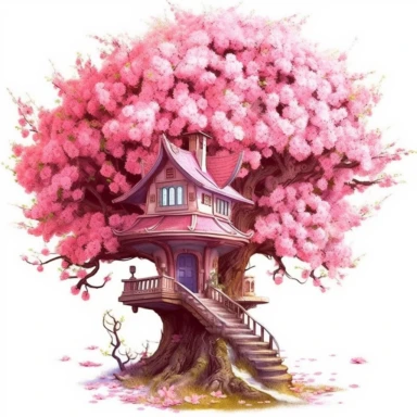 clip art cherry blossom fairy home