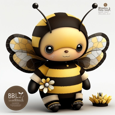 bee in style of Clipart kids