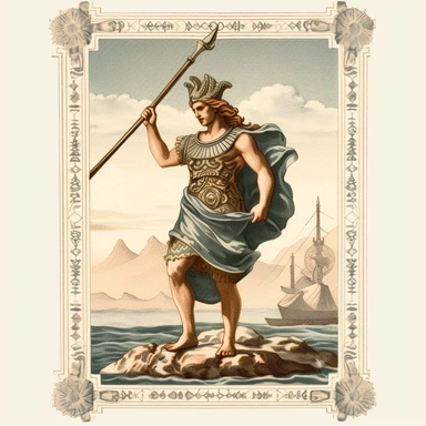 vintage style greek mythology clipart, single image, no background