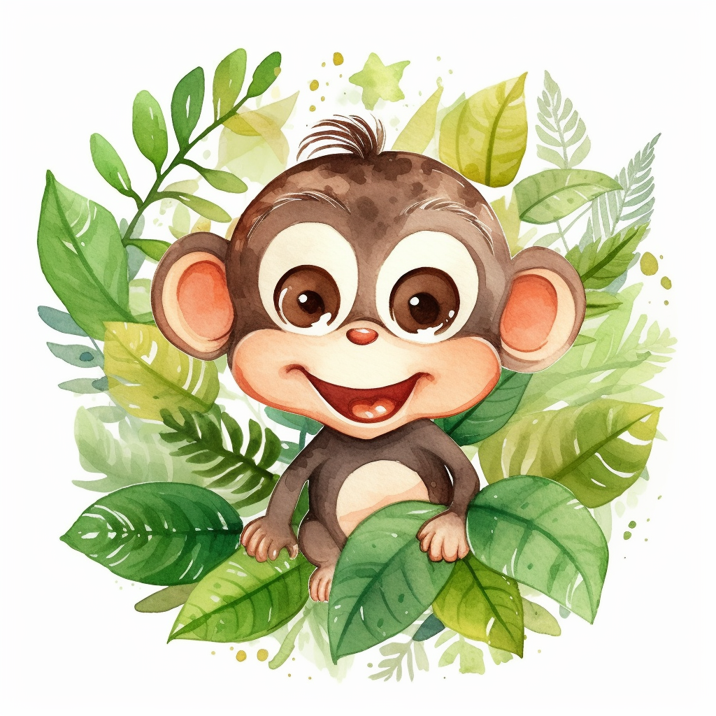 cartoon monkey clipart