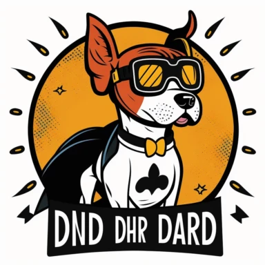 dog superhero, The masked mutt: Dog dad by day, superhero by night!. humorous, clipart, flat 2d vector, minimalist, black and white, kids cartoon, svg cut file, line art drawing