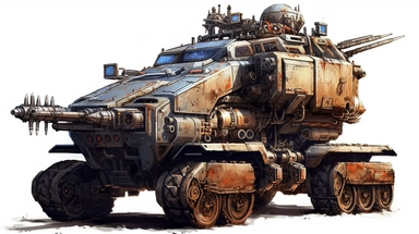 isolated images, illustrations on a white background, heavy armored vehicle , serene, dark fantasy ,Clipart, cartoon, realistic, isolated, full building, highly detailed, hdr, 32K, photo expert quality,game asset , hyperrealistic and highly detailed, isol