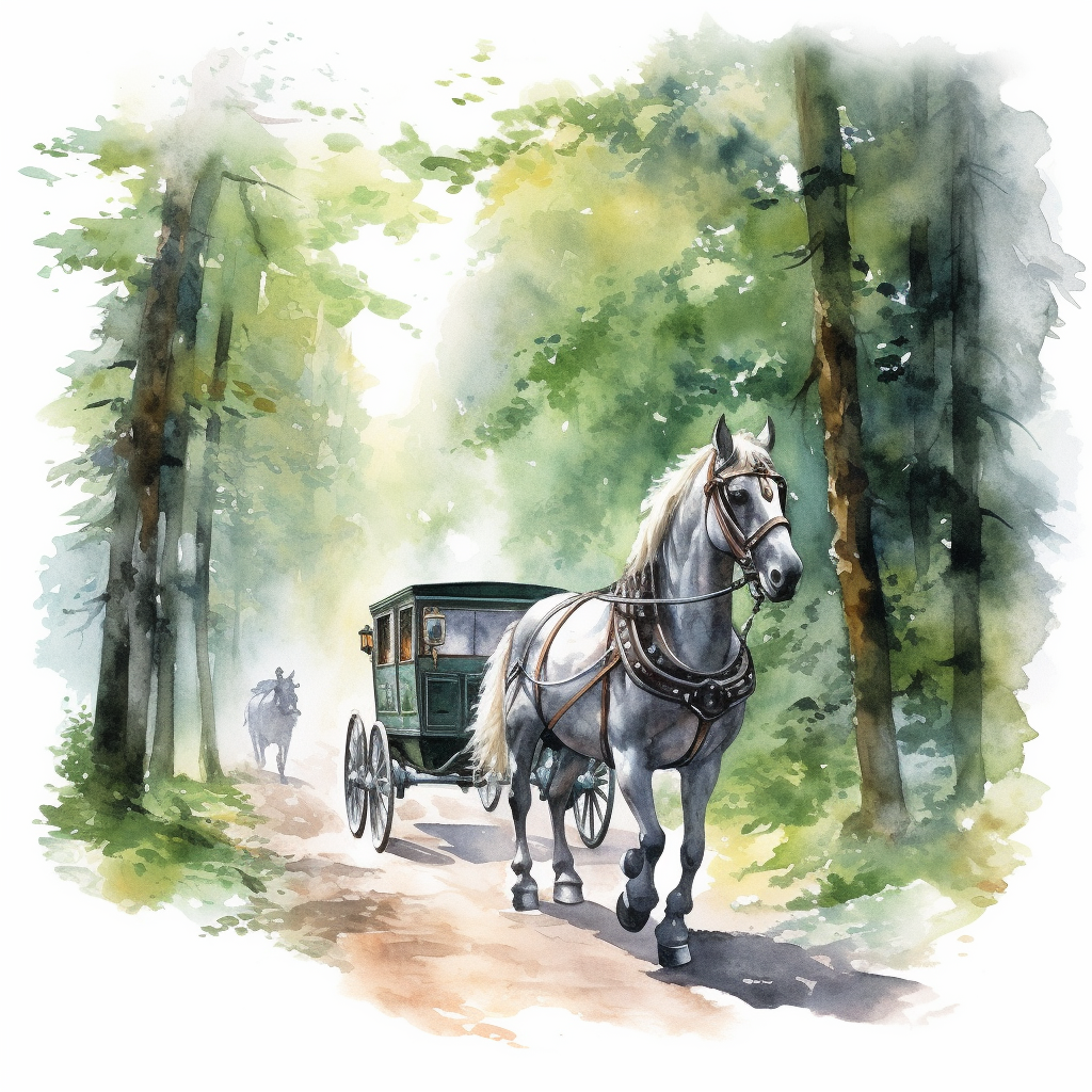 horse carriage clipart