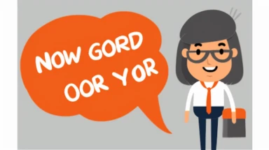 a goodbye message that says Good luck with your new job! and We'll miss you!, for a co-worker who is going to a new job at a new company, women business partners, in the style of 90s corporate America clipart, orange and grey