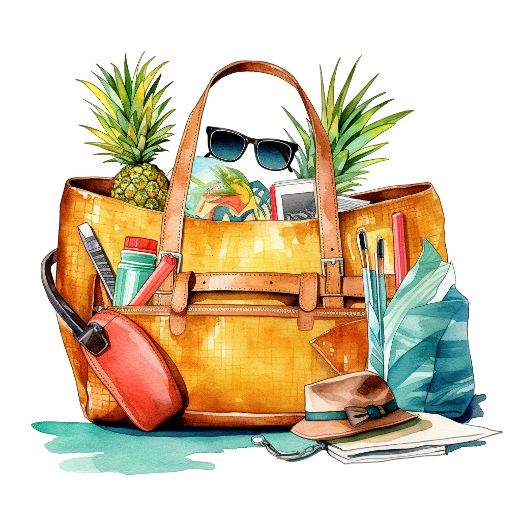 beach bag cliparts