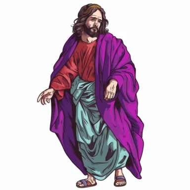 clip art of Jesus wearing hype beast clothes