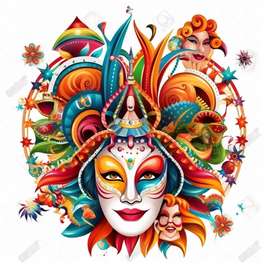 clipart a carnival, white background