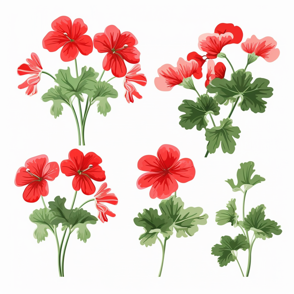 geraniums cliparts