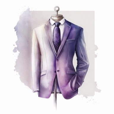 watercolour , delicate wedding men suit on hanger or mannequin, high quality, delicate lines and colours, 4k, high details of image, clipart, white background