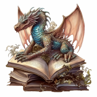 Fantasy book clipart dragons