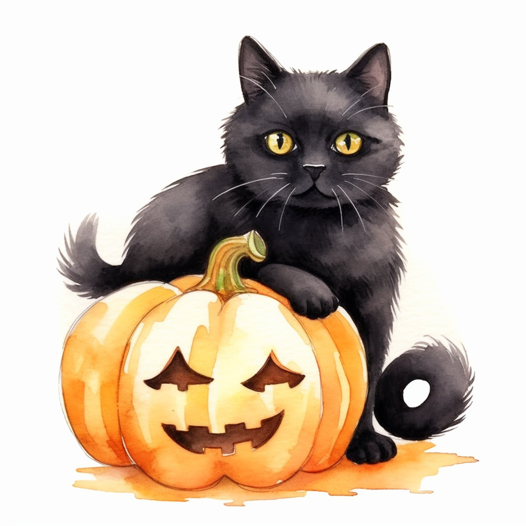 cat clipart black and white